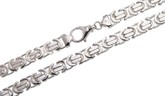 Flat Byzantine Silver Chain Necklace